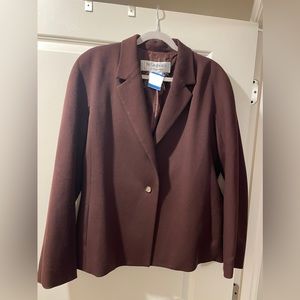 Vintage 1980s Yves Saint Laurent Brown Wool Skirt Suit from Rive Gauche line